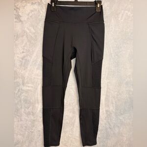 Fabletics Black High-Waisted Moto Leggings
